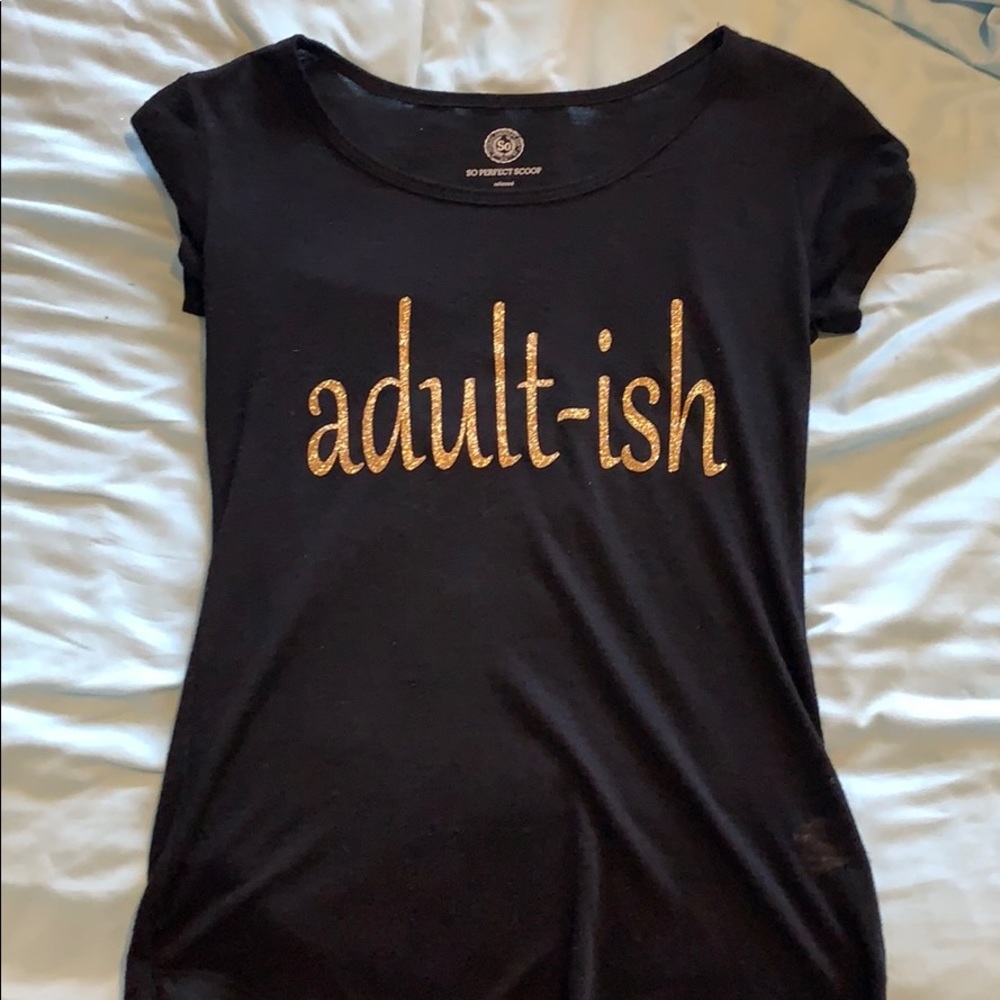 Black Short Sleeve Adult-ish shirt